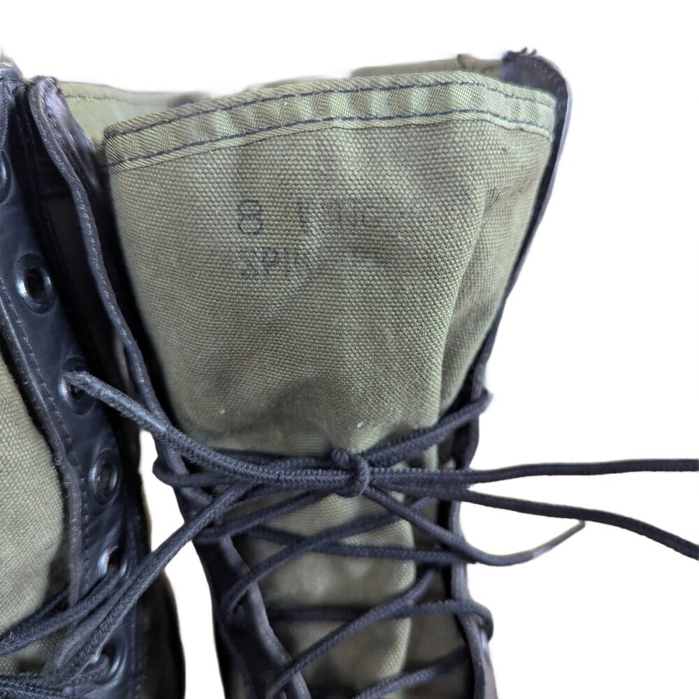 Vintage Men's Military Issue Green/Black Combat Boots - Size 8 - Picture 6 of 11